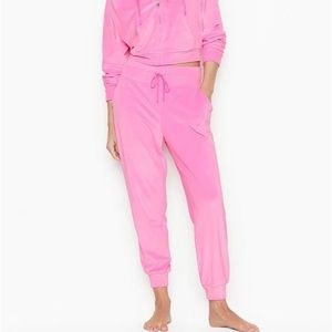 Victoria’s Secret Velour Tapered Track Pants Lounge Size Large